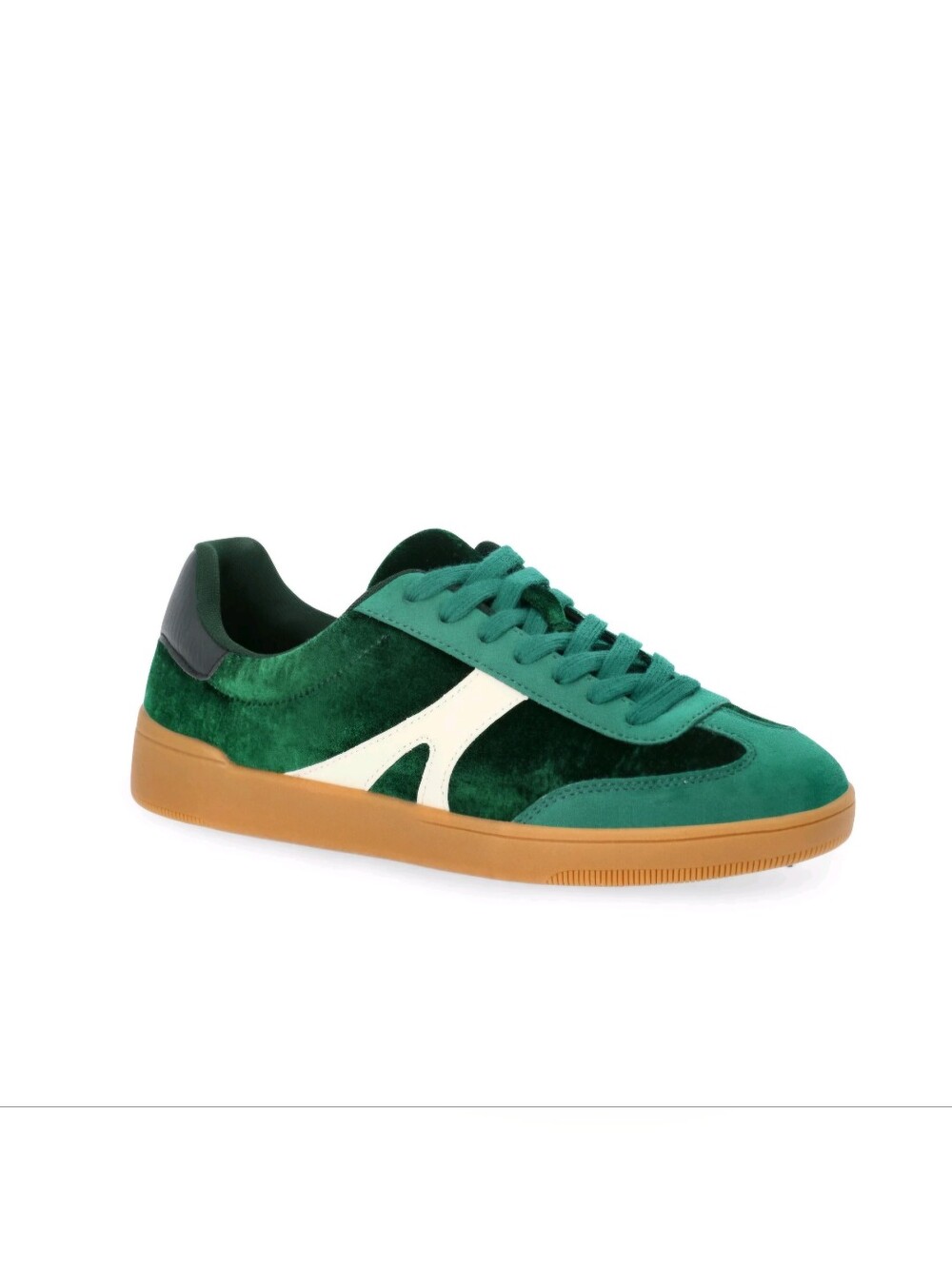 Casual Green Low-Top Sneakers with White Accent